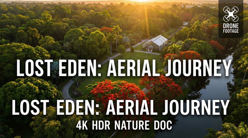 高清动漫稀有植物视频-航拍植物园全景视频