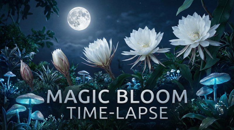 高清动漫获奖视频-夜间开花延时视频